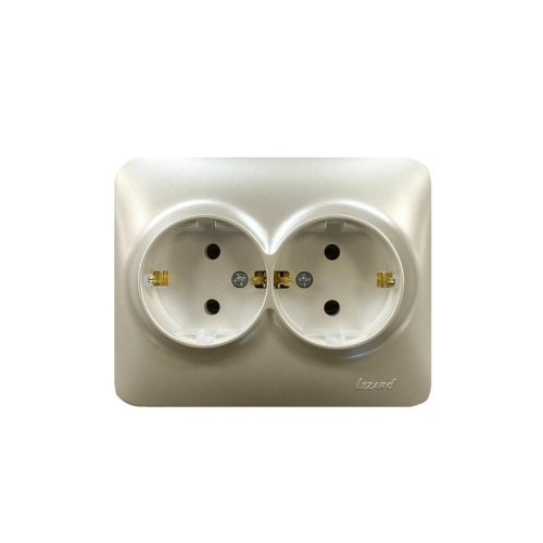 Розетка 2-м СП ASTI 16А IP20 с заземл. термопласт жемчуж./бел. перламутр. LEZARD 7081-3000-127B Розетка 2-м СП ASTI 16А IP20 с заземл. термопласт жемчуж./бел. перламутр. LEZARD 7081-3000-127B