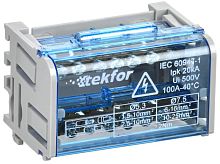 Шины на DIN-рейку (кросс-модуль) ШНК 2х7 L+PEN TEKFOR IEK TF-DN10-2-07-100