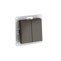 Переключатель 2-кл. AtlasDesign (сх. 6/2) 10AX быстрозажим. клем. механизм мокко SE ATN000665S