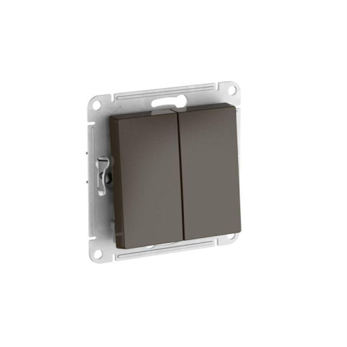 Переключатель 2-кл. AtlasDesign (сх. 6/2) 10AX быстрозажим. клем. механизм мокко SE ATN000665S