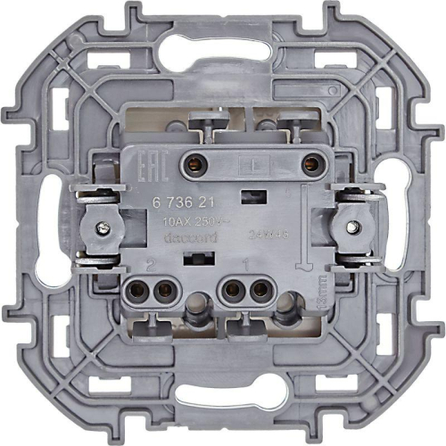 Выключатель 2-кл. Inspiria 10А IP20 250В 10AX механизм сл. кость IEK 673621 фото 4