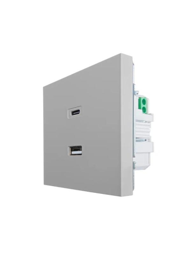 Розетка Type-C+ USB разъем СП ZIMA IP20 сер. матов. LEZARD 704-7488-192TC фото 3 Розетка Type-C+ USB разъем СП ZIMA IP20 сер. матов. LEZARD 704-7488-192TC фото 3