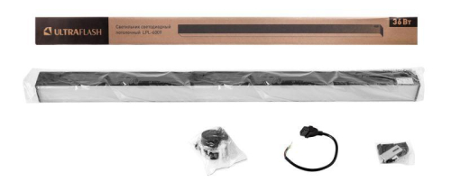 Светильник светодиодный офисный LPL-6009 900х55х55 36Вт 4000К LED черн. Ultraflash 15547 фото 2