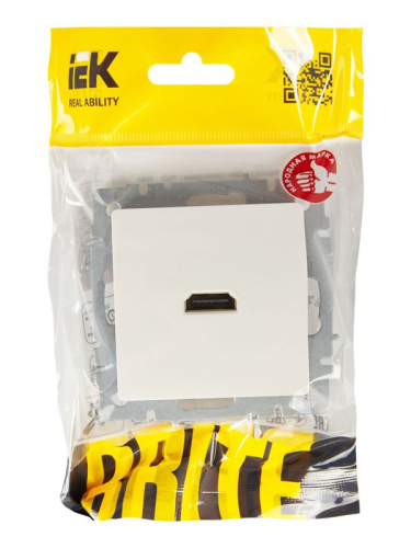 Розетка СП BRITE HDMI РHDMI-0-БрБ механизм бел. IEK BR-H10-K01 фото 6