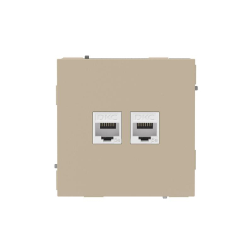 Розетка компьютерная 2-м KANT RJ45 кат.5E без шторки ванильн. марципан DKC 7015664 Розетка компьютерная 2-м KANT RJ45 кат.5E без шторки ванильн. марципан DKC 7015664