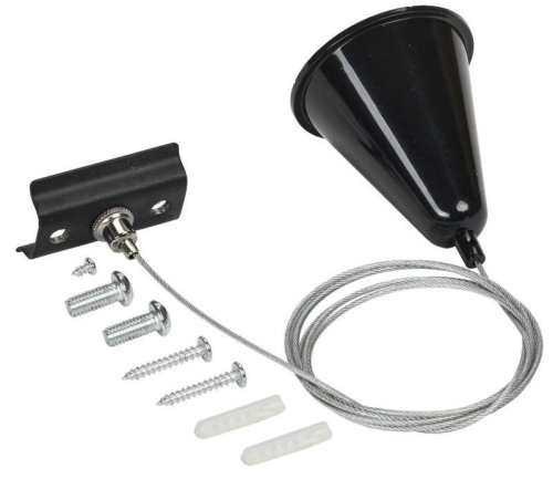 Комплект подвеса для шинопровода с тросом 1.5м черн. IEK LT-SO0D-KPT-D15-K02 Комплект подвеса для шинопровода с тросом 1.5м черн. IEK LT-SO0D-KPT-D15-K02