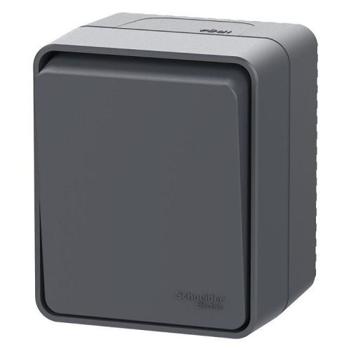 Выключатель кнопочный 1-кл. ОП AtlasDesign PROFI IP54 10АХ антрацит SE ATN544015 фото 3