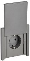 Розетка СП FORTE&PIANO 16А IP44 FP521 с заземл. защ. шторки с крышкой винт. крепл. сталь IEK FP-R16-16-44-K46