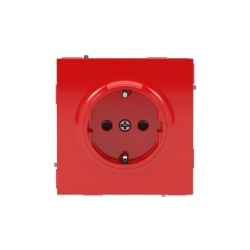 Розетка силовая KANT 2P+E защ. шторки красн. сатин DKC 7001003 Розетка силовая KANT 2P+E защ. шторки красн. сатин DKC 7001003