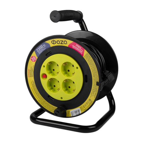 Удлинитель на катушке 4х20м с с заземл. CRG-04-2000 ФАZА 5063785 фото 7