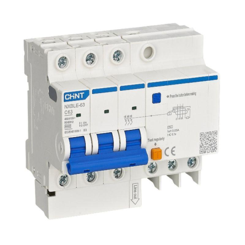 Выключатель автоматический дифференциального тока 4п (3P+N) C 32А 30мА тип AC 6кА NXBLE-63 (R) CHINT 982115 Выключатель автоматический дифференциального тока 4п (3P+N) C 32А 30мА тип AC 6кА NXBLE-63 (R) CHINT 982115