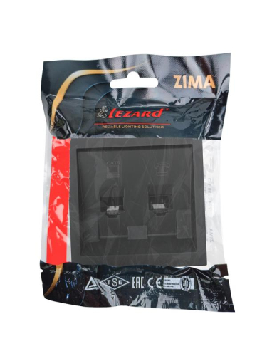 Розетка компьютер+телефон СП ZIMA IP20 с модулем Cat 6 черн. бархат LEZARD 704-4288-144 фото 7