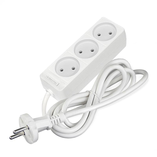 Удлинитель 3х1.5м без заземл. 10А IP20 2.2кВт ПВС 2х1 бел. DOMTOK 2349 фото 3 Удлинитель 3х1.5м без заземл. 10А IP20 2.2кВт ПВС 2х1 бел. DOMTOK 2349 фото 3