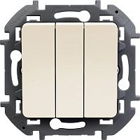 Выключатель 3-кл. Inspiria 20А IP20 250В 10AX механизм сл. кость IEK 673641