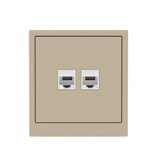 Розетка компьютерная 2-м KANT RJ45 кат.5E без шторки ванильн. марципан DKC 7015664 фото 5 Розетка компьютерная 2-м KANT RJ45 кат.5E без шторки ванильн. марципан DKC 7015664 фото 5