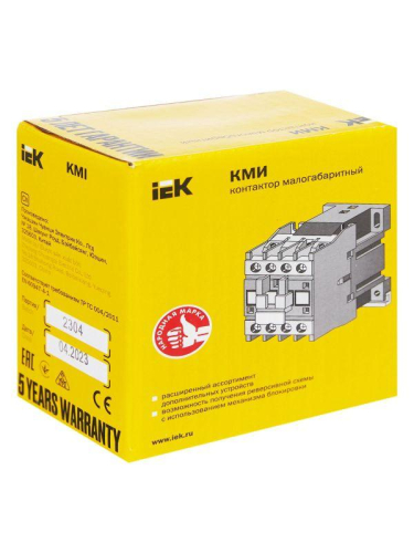 Контактор КМИ-10910 9А 230В/АС3 1НО KARAT IEK KKM11-009-230-10 фото 4
