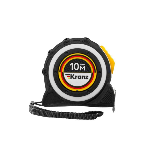 Рулетка Selbstfixierung 10мх25мм магнитный двухсторон. зацеп; двухсторон. шкала; автоматическая фиксация нейлон Kranz KR-12-9024 фото 3