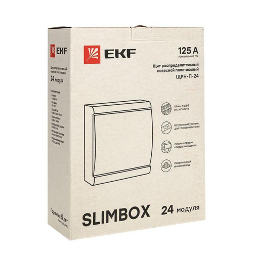 Щит ЩРН-П-24 "SlimBox" IP41 бел. дверца PROxima EKF sb-n-24w фото 4