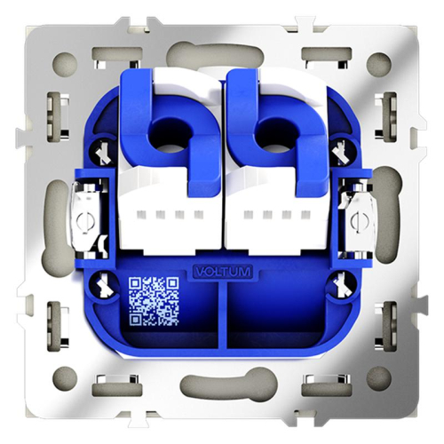 Розетка компьютерная 2-м СП S70 RJ45 + RJ45 кат.6 механизм сталь Voltum VLS060205 фото 4 Розетка компьютерная 2-м СП S70 RJ45 + RJ45 кат.6 механизм сталь Voltum VLS060205 фото 4