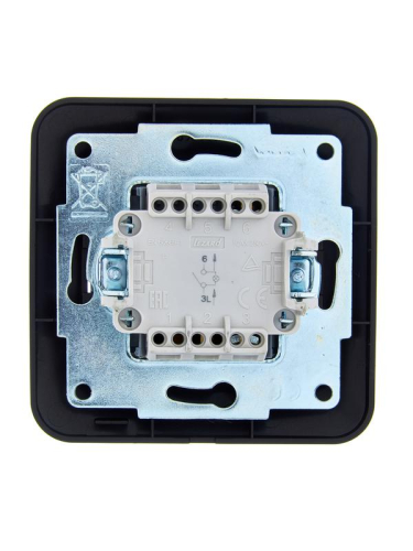 Выключатель 1-кл. 1п СП ASTI 10А IP20 с подсветкой в сборе черн. бархат LEZARD 7081-4242-111 фото 2 Выключатель 1-кл. 1п СП ASTI 10А IP20 с подсветкой в сборе черн. бархат LEZARD 7081-4242-111 фото 2