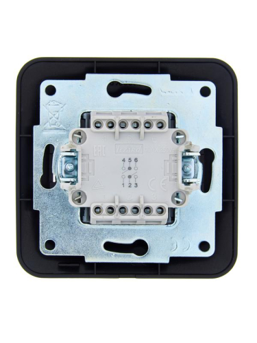 Переключатель проходной 2-кл.СП ASTI 10А IP20 в сборе черн. бархат LEZARD 7081-4242-106 фото 2 Переключатель проходной 2-кл.СП ASTI 10А IP20 в сборе черн. бархат LEZARD 7081-4242-106 фото 2