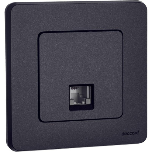 Розетка телефонная Inspiria RJ11 механизм антрацит IEK 673823 фото 3