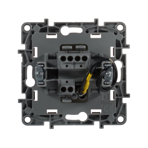 Переключатель 1-кл. СП Etika Plus 10А IP20 250В 10AX с подсветкой безвинтов. зажимы механизм сл. кость IEK 672315 фото 3