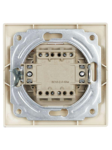 Выключатель 2-кл. СП Кварта 10А IP20 ВС10-2-0-ККм крем. GENERICA EVK20-K33-10-DM фото 3 Выключатель 2-кл. СП Кварта 10А IP20 ВС10-2-0-ККм крем. GENERICA EVK20-K33-10-DM фото 3