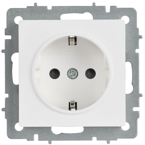 Розетка BRITE РС14-1-0-БрАБ 16А с заземл. защ. шторки механизм арктич. бел. IEK BR-R14-16-K91 фото 2 Розетка BRITE РС14-1-0-БрАБ 16А с заземл. защ. шторки механизм арктич. бел. IEK BR-R14-16-K91 фото 2