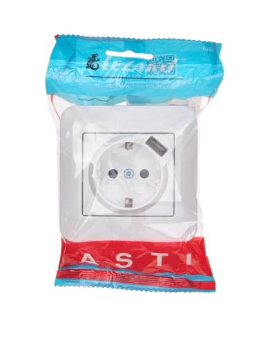 Розетка 1-м СП ASTI 16А IP20 с заземл. с заряд. устройством USB в сборе бел. LEZARD 7081-0202-181 фото 4 Розетка 1-м СП ASTI 16А IP20 с заземл. с заряд. устройством USB в сборе бел. LEZARD 7081-0202-181 фото 4