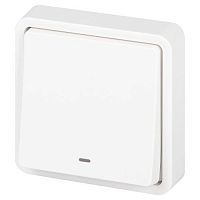 Переключатель Эксперт 11-1527-01 с подсветкой IP55 10АХ-250В СУ бел. Эра Б0063253