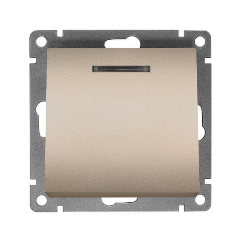 Выключатель 1-кл. СП Афина 10А IP20 с подсветкой механизм шампань Universal A0121-Br Выключатель 1-кл. СП Афина 10А IP20 с подсветкой механизм шампань Universal A0121-Br