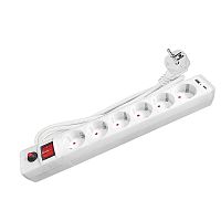 Удлинитель с сетевым фильтром 6х1.8м с заземл. 10А IP20 2.2кВт USB type-A + type-C ПВС 3х0.75 с выкл. бел. UNIVersal 2543 Удлинитель с сетевым фильтром 6х1.8м с заземл. 10А IP20 2.2кВт USB type-A + type-C ПВС 3х0.75 с выкл. бел. UNIVersal 2543