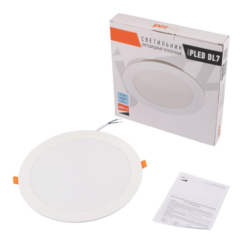 Светильник светодиодный PLED DL7 24Вт 6500К IP54 2040лм WH встраив. бел. Pro JazzWay 5069121 фото 4 Светильник светодиодный PLED DL7 24Вт 6500К IP54 2040лм WH встраив. бел. Pro JazzWay 5069121 фото 4