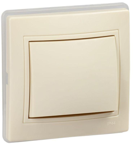 Выключатель 1-кл. СП Кварта ВС10-1-0-ККм-44 10А IP44 крем. GENERICA KV-V10-10-44-K33 Выключатель 1-кл. СП Кварта ВС10-1-0-ККм-44 10А IP44 крем. GENERICA KV-V10-10-44-K33