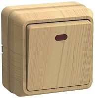 Выключатель 1-кл. ОП Октава 10А IP20 ВС20-1-1-ОС с индикацией сосна GENERICA EVO11-K03-10-DC