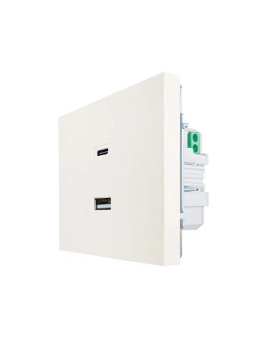 Розетка Type-C+ USB разъем СП ZIMA IP20 слон. кость LEZARD 704-9088-192TC фото 3 Розетка Type-C+ USB разъем СП ZIMA IP20 слон. кость LEZARD 704-9088-192TC фото 3