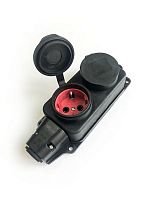 Колодка удлинителя 2-м 16А IP44 с заземл. каучук черн. КОСМОС KKsm-2g-Z-IP(B)16A Колодка удлинителя 2-м 16А IP44 с заземл. каучук черн. КОСМОС KKsm-2g-Z-IP(B)16A