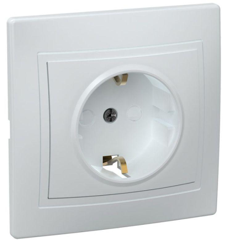 Розетка 1-м СП Кварта РСш10-3-КБ 16А IP20 с заземл. защ. шторки керамика бел. GENERICA ERK14-K01-16-K Розетка 1-м СП Кварта РСш10-3-КБ 16А IP20 с заземл. защ. шторки керамика бел. GENERICA ERK14-K01-16-K