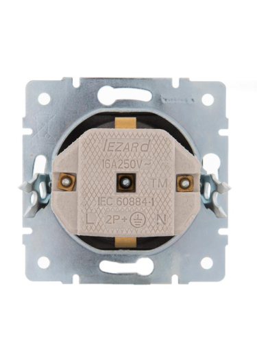 Розетка 1-м СП Karina с заземл. керамика механизм черн. бархат LEZARD 707-4288-122 фото 2