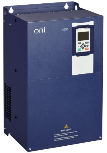 Преобразователь частоты K750 380В 3ф 55-75кВт 112-150А со встроен. тормозом ONI K750-33-5575TM