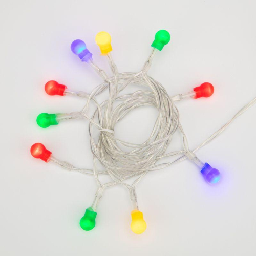 Гирлянда светодиодная "Шарики" 1.5м 10LED мультиколор 0.1Вт IP20 провод ПВХ прозр. элементы питания 2хAA (не в компл.) Neon-Night 303-092 фото 5