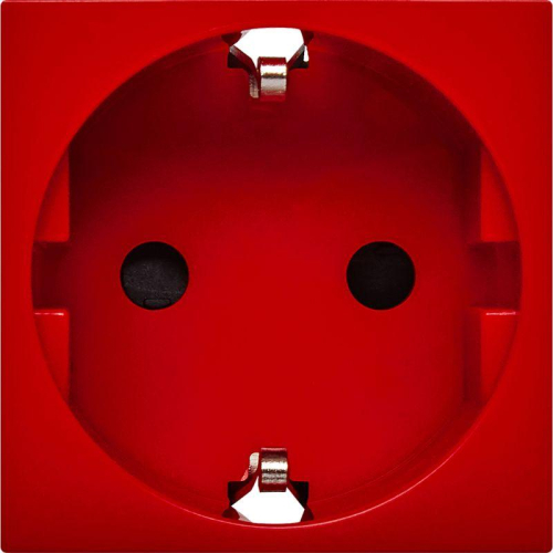 Розетка 2мод. 16А 250В 90град. с заземл. защ. шторки безвинт. зажимы красн. ИЭК Leg 4525055 фото 2