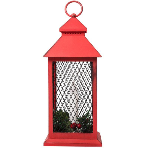 Фонарь декоративный 13.5х13.5х30.5см тепл. бел. со свечкой корпус красн. Neon-Night 513-041 фото 3 Фонарь декоративный 13.5х13.5х30.5см тепл. бел. со свечкой корпус красн. Neon-Night 513-041 фото 3
