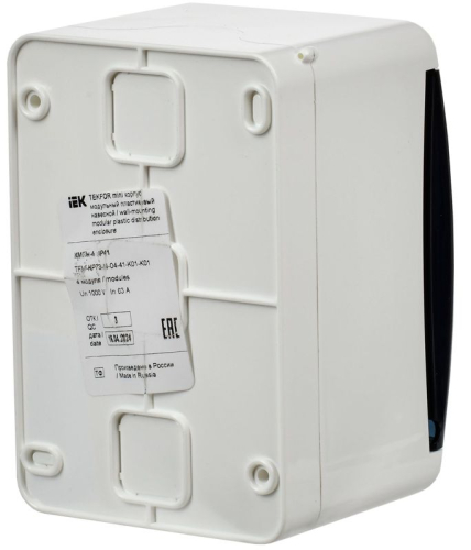 Корпус КМПн-4 TEKFOR Mini IP41 пластик. бел. IEK TFM-KP73-N-04-41-K01-K01 фото 4
