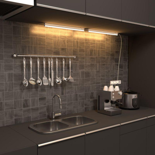 Светильник светодиодный Black 10Вт 3000К IP20 700лм 170-264В 561х22х38мм ДВО линейный накладной бел. GAUSS 130511110 фото 2 Светильник светодиодный Black 10Вт 3000К IP20 700лм 170-264В 561х22х38мм ДВО линейный накладной бел. GAUSS 130511110 фото 2