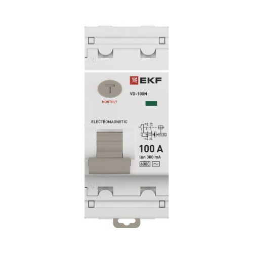 Выключатель дифференциального тока 2п 100А 300мА тип AC 6кА ВД-100N электромех. PROxima EKF E1026M100300 фото 4 Выключатель дифференциального тока 2п 100А 300мА тип AC 6кА ВД-100N электромех. PROxima EKF E1026M100300 фото 4