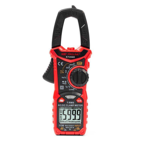 Клещи токовые цифровые KT 206D "PROLINE" КВТ 80753 Клещи токовые цифровые KT 206D "PROLINE" КВТ 80753