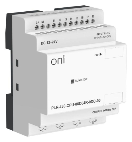 Модуль ЦПУ ПЛК 430 8 DI 4 RO 24В DC без экрана ONI PLR-430-CPU-08D04R-0DC-00 фото 5