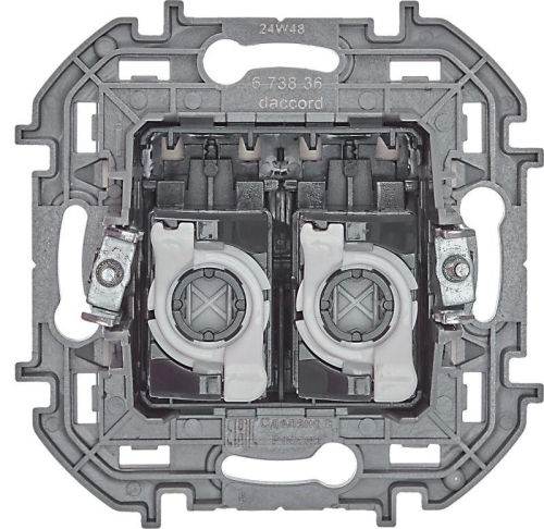 Розетка компьютерная 2-м Inspiria RJ45 кат.5E UTP сл. кость IEK 673836 фото 4